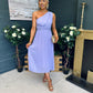 Robyn One Shoulder Midi Dress Lilac