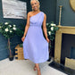 Robyn One Shoulder Midi Dress Lilac