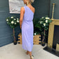 Robyn One Shoulder Midi Dress Lilac