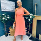 Robyn One Shoulder Midi Dress Peach