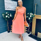 Robyn One Shoulder Midi Dress Peach