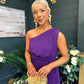 Robyn One Shoulder Midi Dress Violet