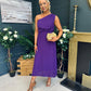 Robyn One Shoulder Midi Dress Violet