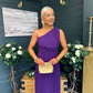 Robyn One Shoulder Midi Dress Violet
