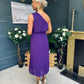 Robyn One Shoulder Midi Dress Violet