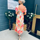 Katie Sweetheart Midi Dress Peach