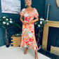 Katie Sweetheart Midi Dress Peach