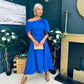 Laura Detailed Occasion Dress Cobalt