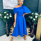 Laura Detailed Occasion Dress Cobalt