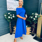 Laura Detailed Occasion Dress Cobalt