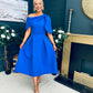 Laura Detailed Occasion Dress Cobalt