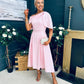 Laura Detailed Occasion Dress Pwr Pink