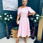 Laura Detailed Occasion Dress Pwr Pink