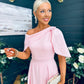 Laura Detailed Occasion Dress Pwr Pink