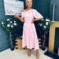 Laura Detailed Occasion Dress Pwr Pink