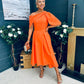 Laura Detailed Occasion Dress Orange