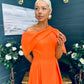 Laura Detailed Occasion Dress Orange