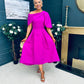 Laura Detailed Occasion Dress Orchid