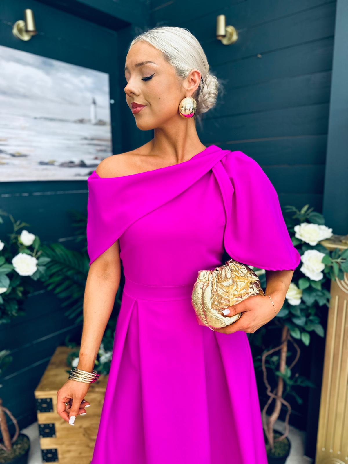 Laura Detailed Occasion Dress Orchid