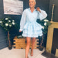 Claire Polka Occasion Mini Dress Pwr Blue
