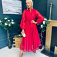 Nicola Embellished Occasion Dress Ruby