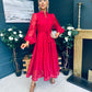 Nicola Embellished Occasion Dress Ruby