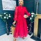 Nicola Embellished Occasion Dress Ruby