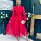Nicola Embellished Occasion Dress Ruby