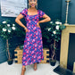 Katie Sweetheart Midi Dress Blue