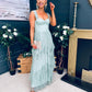 Rochelle Tulle Occasion Maxi Dress Sage