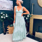Rochelle Tulle Occasion Maxi Dress Sage