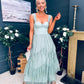 Rochelle Tulle Occasion Maxi Dress Sage