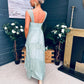 Rochelle Tulle Occasion Maxi Dress Sage