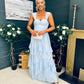 Rochelle Tulle Occasion Maxi Dress Pwr Blue