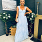 Rochelle Tulle Occasion Maxi Dress Pwr Blue