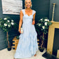 Rochelle Tulle Occasion Maxi Dress Pwr Blue
