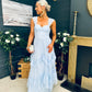 Rochelle Tulle Occasion Maxi Dress Pwr Blue