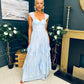 Rochelle Tulle Occasion Maxi Dress Pwr Blue
