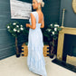 Rochelle Tulle Occasion Maxi Dress Pwr Blue