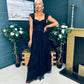 Rochelle Tulle Occasion Maxi Dress Black