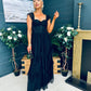 Rochelle Tulle Occasion Maxi Dress Black