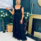 Rochelle Tulle Occasion Maxi Dress Black