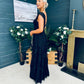 Rochelle Tulle Occasion Maxi Dress Black