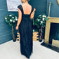Rochelle Tulle Occasion Maxi Dress Black