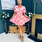 Ella-May Banded Mini Dress Peach
