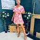 Ella-May Banded Mini Dress Peach