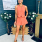 Teddie Waistcoat And Skort Set Coral