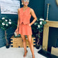 Teddie Waistcoat And Skort Set Coral