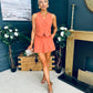 Teddie Waistcoat And Skort Set Coral