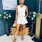 Teddie Waistcoat And Skort Set Almond